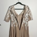 JJ's House Dress Women 12 Taupe Wedding Guest Mother of the Bride Formal Gown Tan Photo 8