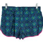 No Boundaries NOBO  MEDIUM Blue Kaleidoscope Sun Dial Semi-Sheer Shorts Photo 2