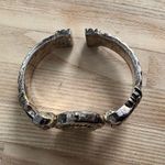 Geneva Elite Ladies Watch Two Tone Scroll Hinged Cuff Bracelet Pearl Dial Photo 4