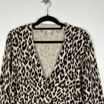 Chico's  Linen Cotton Blend Leopard‎ Cardigan Sweater Women’s Size 2 US Medium Photo 2