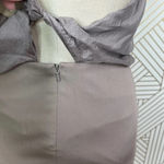 Black Halo  Satin Top Halter Mini‎ Bodycon Dress Taupe Mauve Size 2 Photo 8