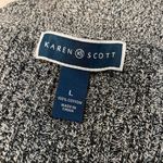 Karen Scott  Women's Large Gray Knit V Neck Pullover Sweater Photo 5