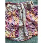 Pretty Little Thing Plus Lilac Floral Print Puff Sleeve Bardot Crop Top US 14 Photo 4