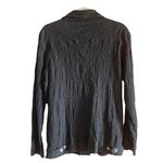 Chico's Chico’s women’s  Black Textured button down Shirt/jacket size large (12) Chico 2 Photo 1