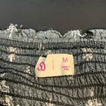 SO  Juniors Smocked Bodice Romper Black Floral Size Medium. NWT festival Boho Photo 2