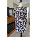 Women’s Floral Dress Tie Waist Flowy Slinky Size 4 Photo 1