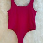 A New Day hot pink square neck body suit Photo 5