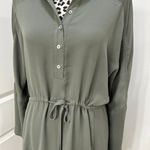 Bebe blouse flowy fit and flare long sleeve button down dress Photo 1