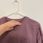 Ivory Ella  Lilac Lavender Purple Double Sided Pocket Long Sleeve Graphic Tee S Photo 15