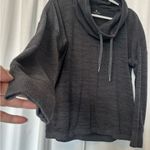 Athleta  Blissful Cowl Neck Hoodie Sweater Charcoal Grey Heather Size L Photo 6