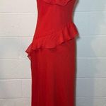 A New Day Women's Red Long Ruffled Slip Dress Photo 8