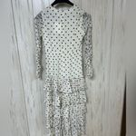 Zimmermann NWT  Concert Drawn Midi Dress White with Black Dots Embroidered Ruched Photo 3