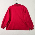 Alfred Dunner Christmas Florals Plaid Bow Red Knit Polo Sweater Women’s Large Photo 1