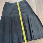 St. John Separates BLACK SANTANA MIXED KNIT PLEATED PULL-ON STRETCH SKIRT Size 6 Photo 4