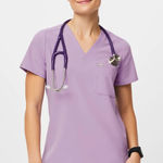 FIGS Lavender Dew Catarina- One-Pocket Scrub Top Photo 0