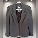 Elle Gray Polka Dot One Button Career Office Blazer Size 8 NWT Photo 0