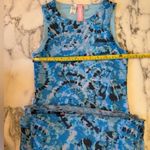 NWOT Something New Serena Print Sleeveless Mesh Maxi Dress Malibu Blue XS Photo 8