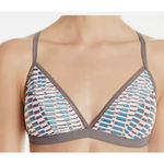 Lole Kailua Sports Bra Top Size Small Crossback Geometric Blue Gray Pink Active Photo 7