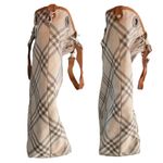Burberry Blue Label Check Leather Trim Bucket Tote Photo 4