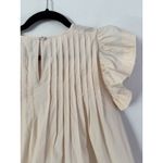 Marie Oliver Off White Pintuck Ruffle Sleeve Blouse Sz Small Victorian Romantic Photo 4