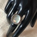 MICHAEL DAWKINS Starry Night Sterling Silver Mother of Pearl Doublet Ring 6 Photo 2