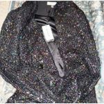 Milly confetti sequin black blazer nwt size 2 Photo 2