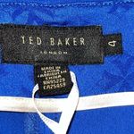 Ted Baker Zettah Pleated Culotte Size 4 US Size Large Blue Cropped Wide Leg Photo 9