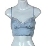 Princess Polly  OLD SCHOOL LOVE CROP TOP BLUE  size 2 Photo 5