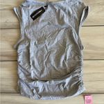 Pretty Little Thing  Maternity Marl Boat Neck Ruched Top Grey Medium NWT Photo 4