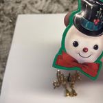 Lot Of 3 Costume Brooch Pins Christmas Holiday 2 Handmade Santa Snowman Etc Photo 7