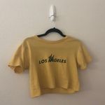 Brandy Melville Yellow Los Angeles Crop Top Photo 3