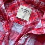 Abercrombie & Fitch  red & white button up holiday preppy winter top plaid Photo 2