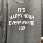 Torrid  Raglan Sleeve Graphic Tee Green 3/4 Sleeve 4 4X Happy Hour Shirt Photo 1