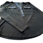 White House | Black Market WHBM MJ Utility Tee Black Size Medium Military Blouse Photo 4