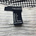 Forever 21 Small Black White Gingham Plaid Crop Tank Top Milkmaid Ruffles Rodeo Photo 2