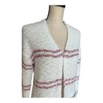 Sienna Sky Open Front White and Pink Cardigan Size S Photo 5