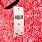 Anthropologie  Pilcro Jasmine Pullover Sweater Red Pink Marled Crew Neck NEW XS Photo 4