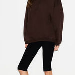 SKIMS  NWT Boyfriend Fleece Slouchy Half Zip Pullover Expresso Color Size M Photo 0