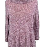 Everleigh Classic Burgundy Long Sleeve Cowl Neck Knit Sweater Photo 0