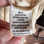 August Sky Cream Smocked Square Neck Long Sleeve Midi Dress Size Small Photo 4