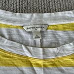 Banana Republic Yellow White Rugby Stripe Boatneck Cotton Tee Shirt Dress Small Photo 3