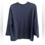 Cable & Gauge New Navy Blue Open-Front Pointelle Sweater Cardigan Size 0X Photo 2