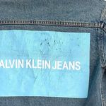 Calvin Klein Jeans Calvin Klein Denim Trucker Jacket Lyon Blue‎ Logo Size Small Photo 6