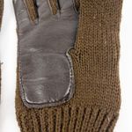 Interpur Vintage Brown Knit Fabric Vinyl Patch Gloves Womens One Size Photo 10