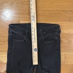 American Eagle  outfitters black dristress hi-rise jegging size 6 . Photo 4
