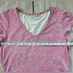 Boden Jersey Knit Print Color Block Dress Size 10L Portugal Office Summer Spring Pink Photo 1