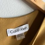 Calvin Klein  Camel Sheath Dress Size 8 Belted Neutral Workwear Classic Photo 2