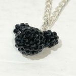 Disney ‎ Parks Black Stone Mickey Head Dangle Bracelet NEW Photo 1