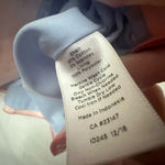 Talbots Canvas Cotton A Line Skirt Red Blue Mediterranean Print Size 14P NWT Photo 4