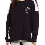 BP New I Am Who I Say I Am Colorblock Sweatshirt Black Purple Unisex Photo 0